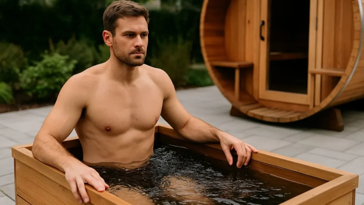 cold plunge sauna combo, contrast therapy benefits, men’s recovery routine, sauna after ice bath, cold exposure 2025, mental resilience training, natural energy recovery, hot cold therapy