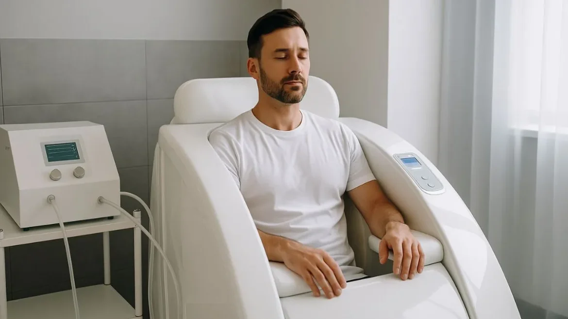 Ozone Therapy,men’s longevity trend, biohacking recovery, ozone sauna benefits, oxygen therapy wellness, alternative health trend, energy recovery treatment, detox therapy for men