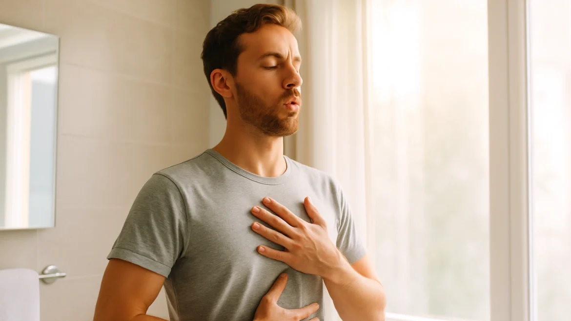 morning routine 2025, cold shower benefits men, breathwork focus, sunlight exposure health, men’s biohacking routine, natural energy boost, no caffeine morning ritual, stress-free wake up